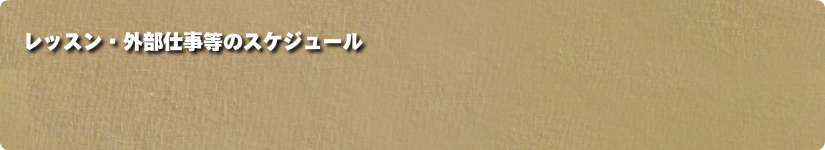 レッスン・外部仕事等のスケジュール